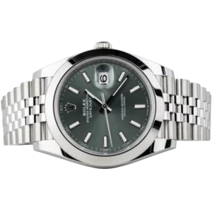 Rolex Datejust 41 Green Smooth Jubilee (2)