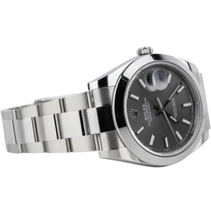 Rolex Datejust 41 Grey Smooth Bezel Oyster Bracelet (4)