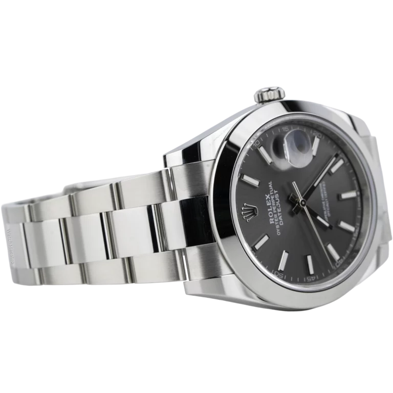 Rolex Datejust 41 Grey Smooth Bezel Oyster Bracelet (4)
