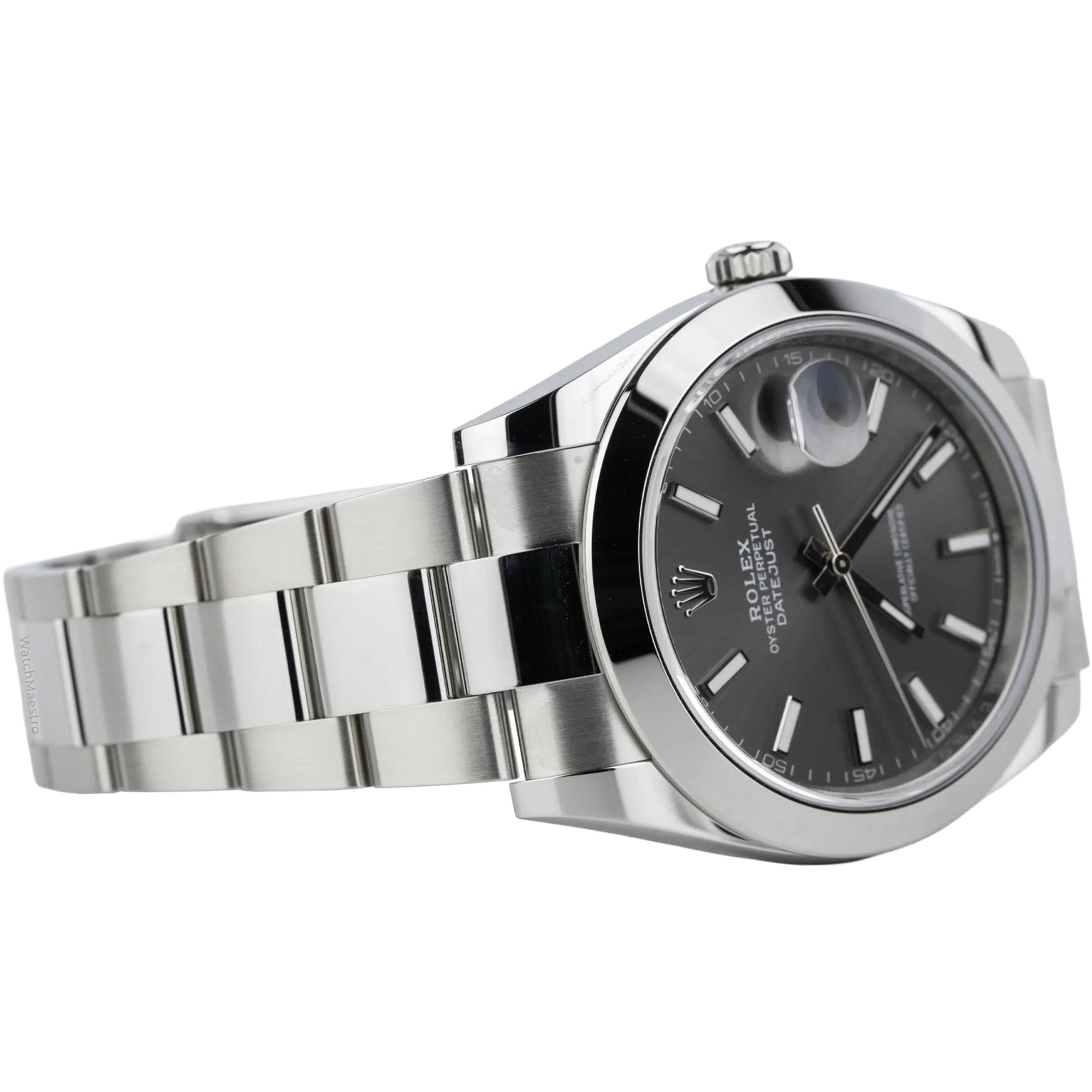Rolex Datejust 41 Grey Smooth Bezel Oyster Bracelet (4)
