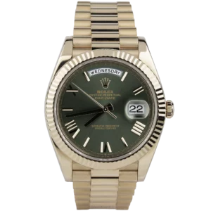 Rolex Day Date 40 Rose Gold Olive Dial (1)