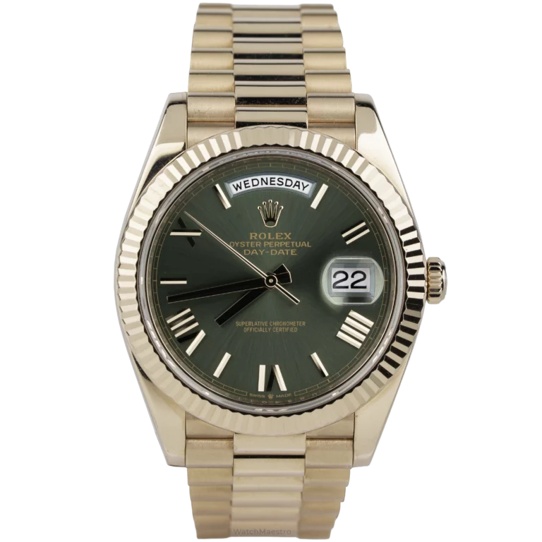 Rolex Day Date 40 Rose Gold Olive Dial (1)