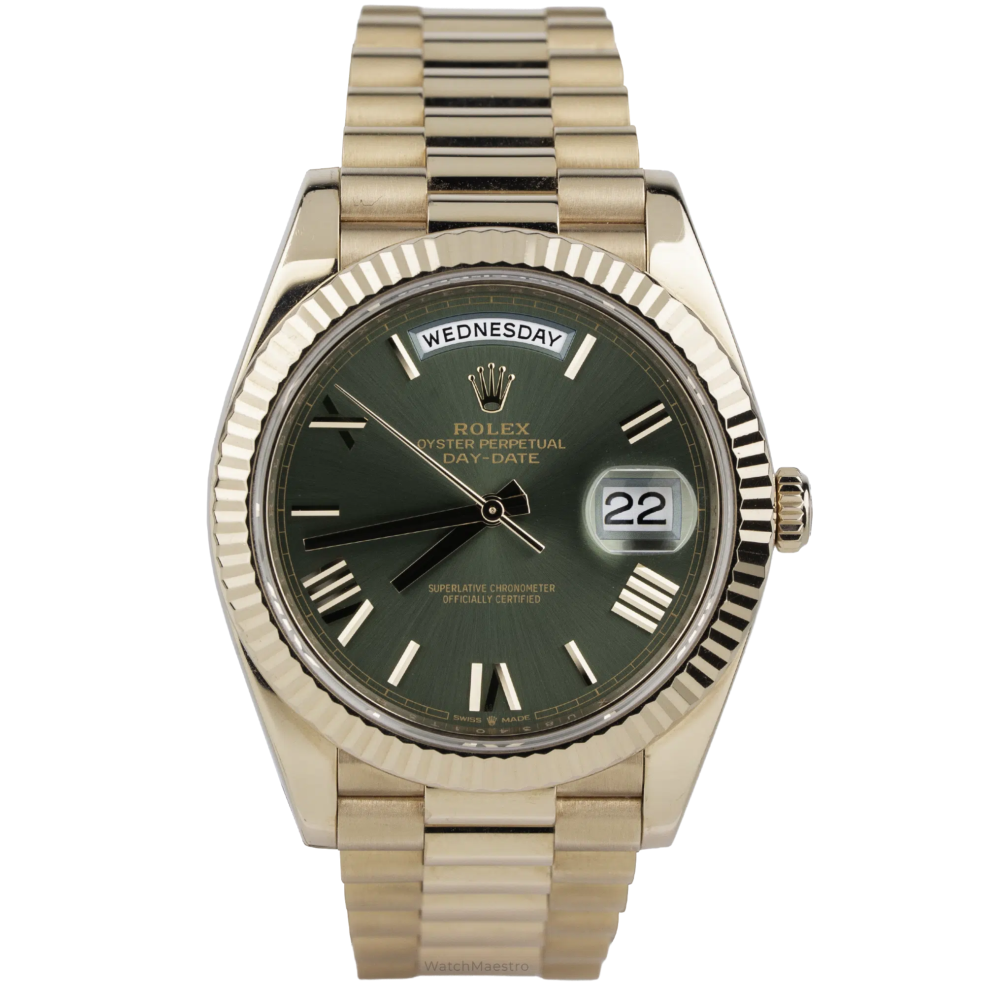 Rolex Day Date 40 Rose Gold Olive Dial (1)