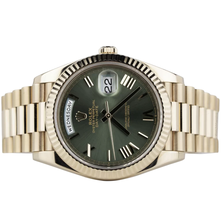 Rolex Day Date 40 Rose Gold Olive Dial (2)