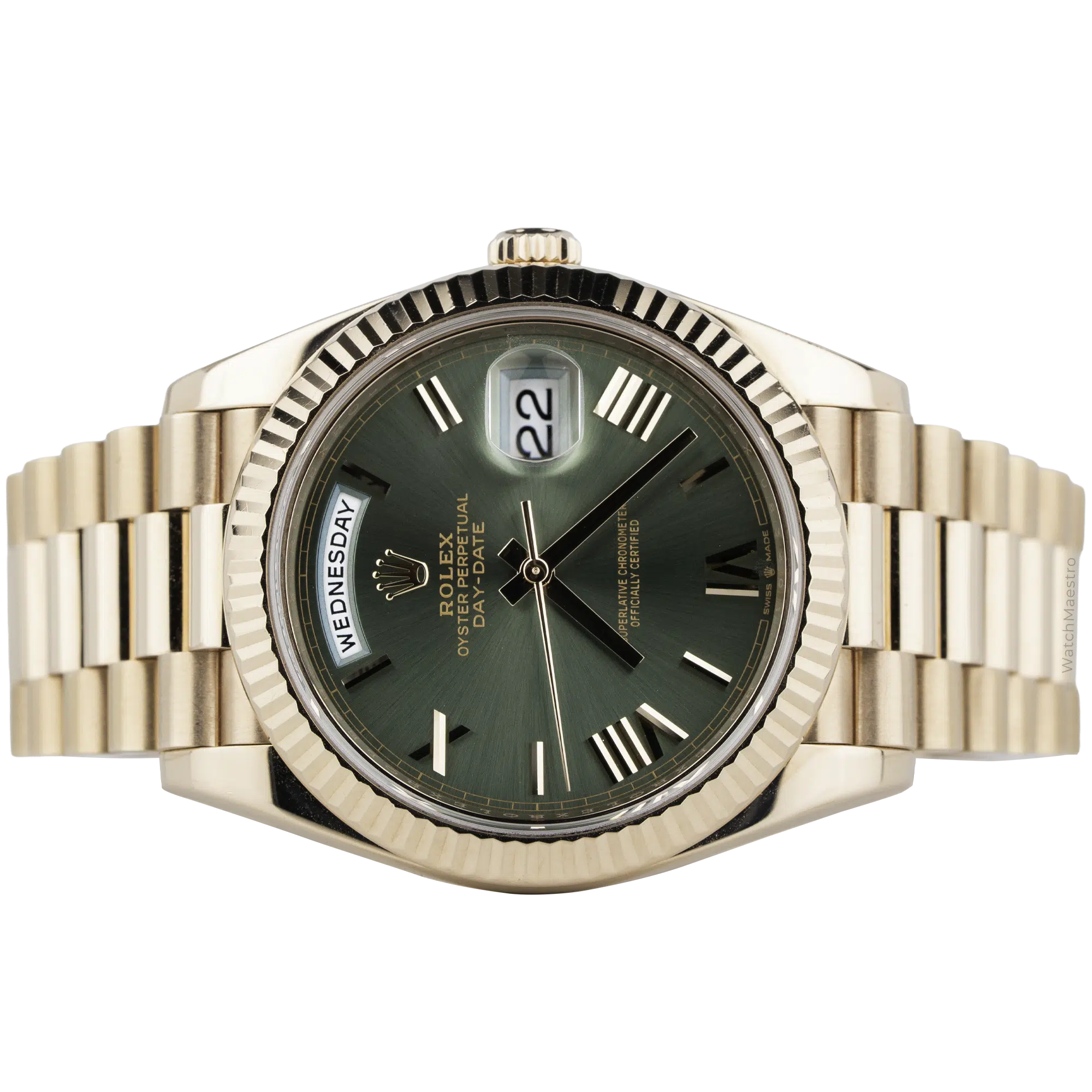 Rolex Day Date 40 Rose Gold Olive Dial (2)