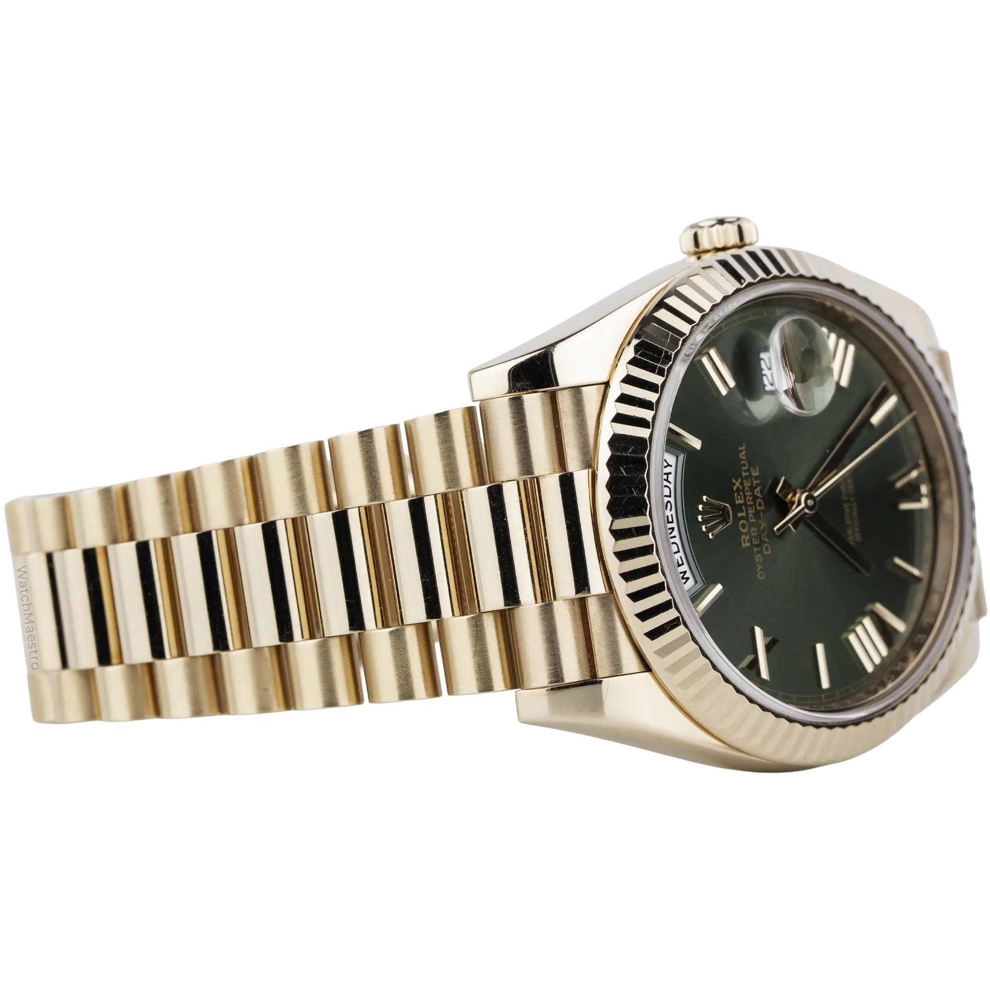 Rolex Day Date 40 Rose Gold Olive Dial (4)