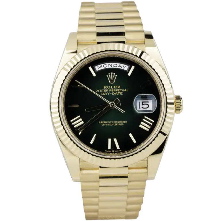 Rolex Day Date 40 Yellow Gold Green Ombre (1)