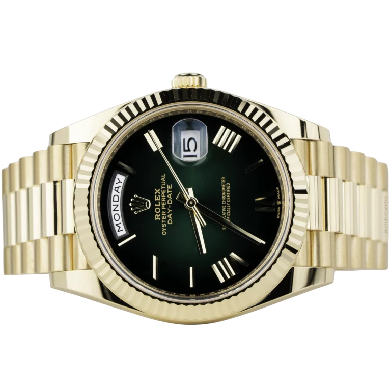 Rolex Day Date 40 Yellow Gold Green Ombre (2)