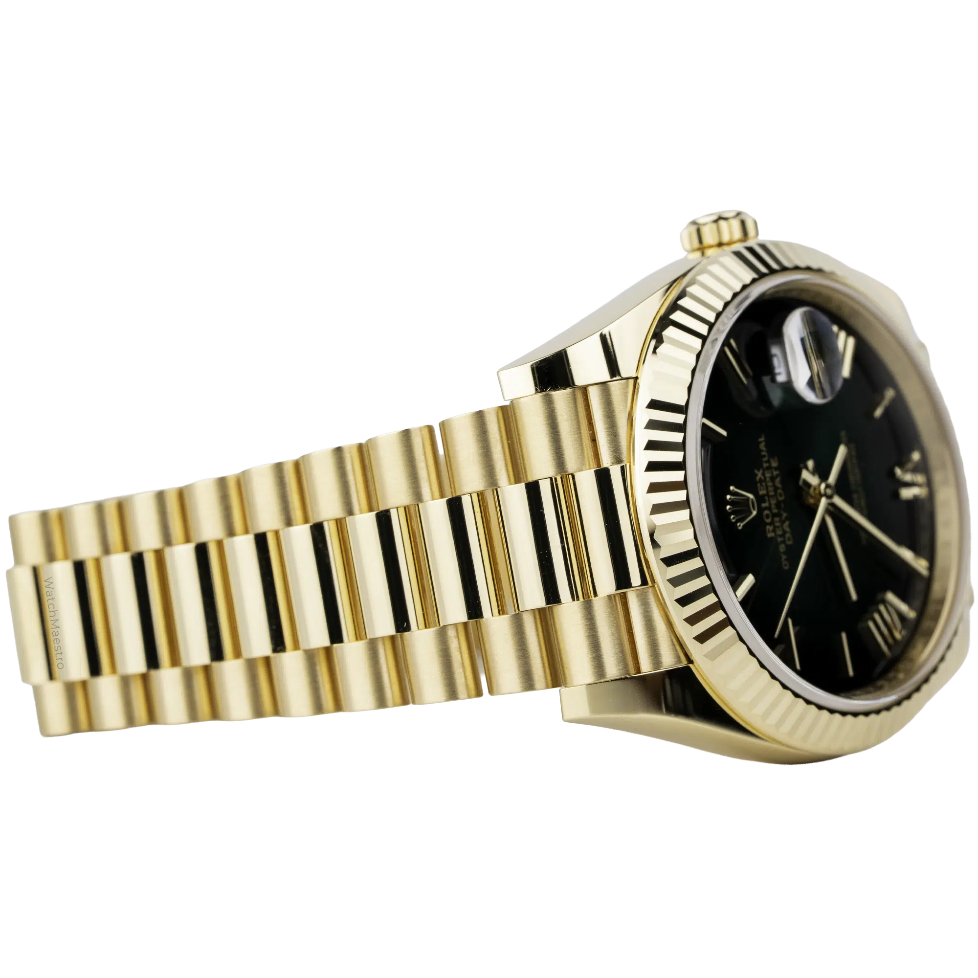 Rolex Day Date 40 Yellow Gold Green Ombre (4)