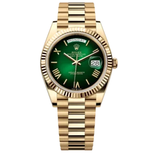 Rolex Day Date 40 Yellow Gold Green Ombre Product