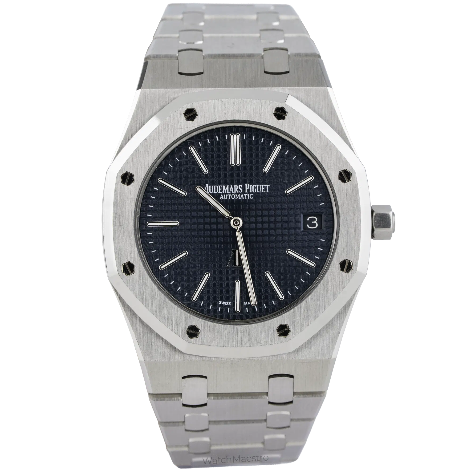 AP Royal Oak Jumbo 15202ST Blue Dial (1)