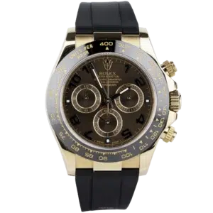 Rolex Daytona Rose Gold Choco Numerals Rubber Strap (1)