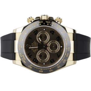 Rolex Daytona Rose Gold Choco Numerals Rubber Strap (2)
