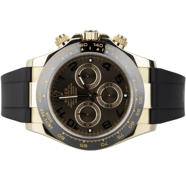 Rolex Daytona Rose Gold Choco Numerals Rubber Strap (2)