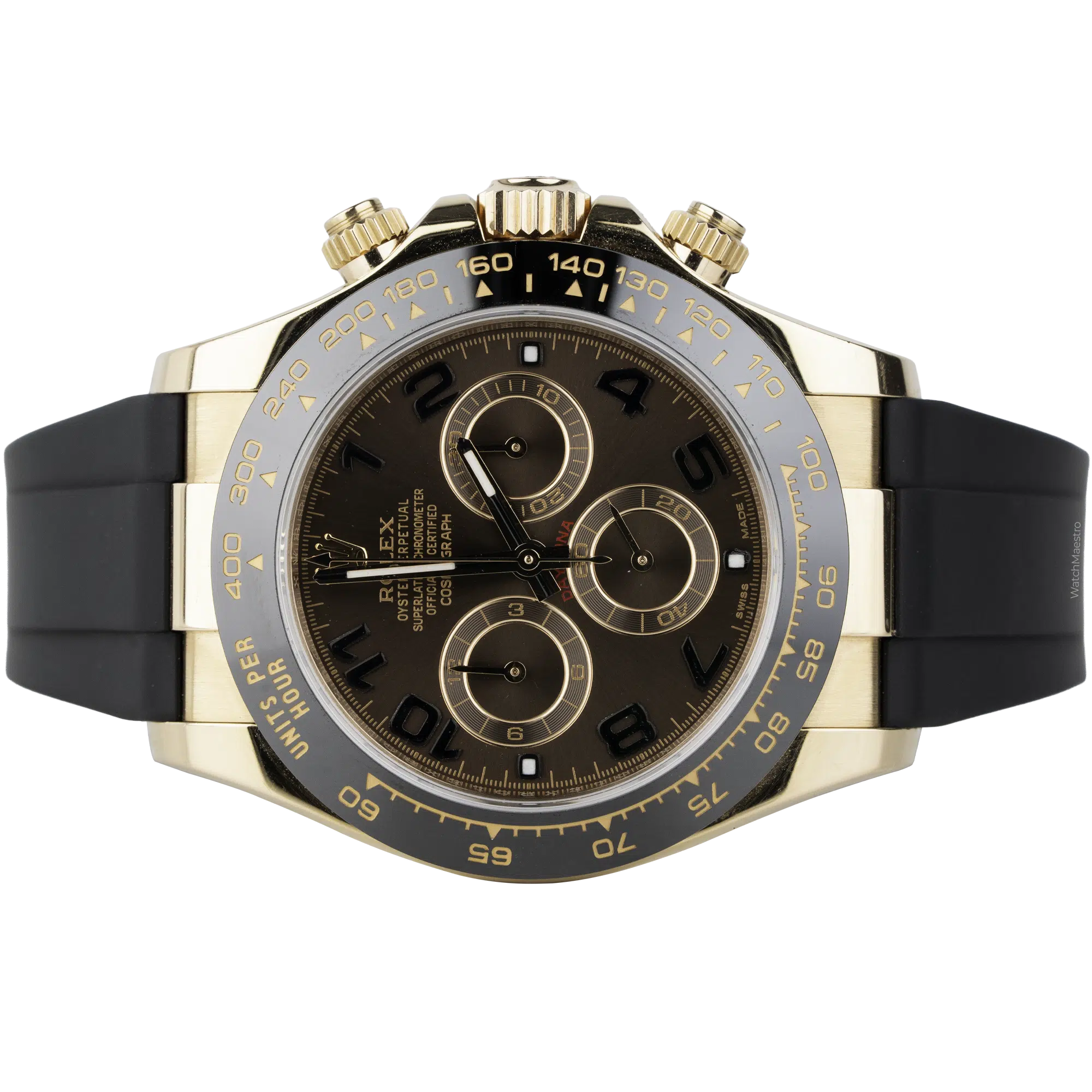 Rolex Daytona Rose Gold Choco Numerals Rubber Strap (2)