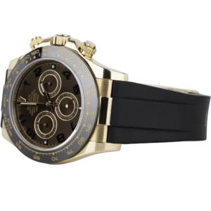 Rolex Daytona Rose Gold Choco Numerals Rubber Strap (3)