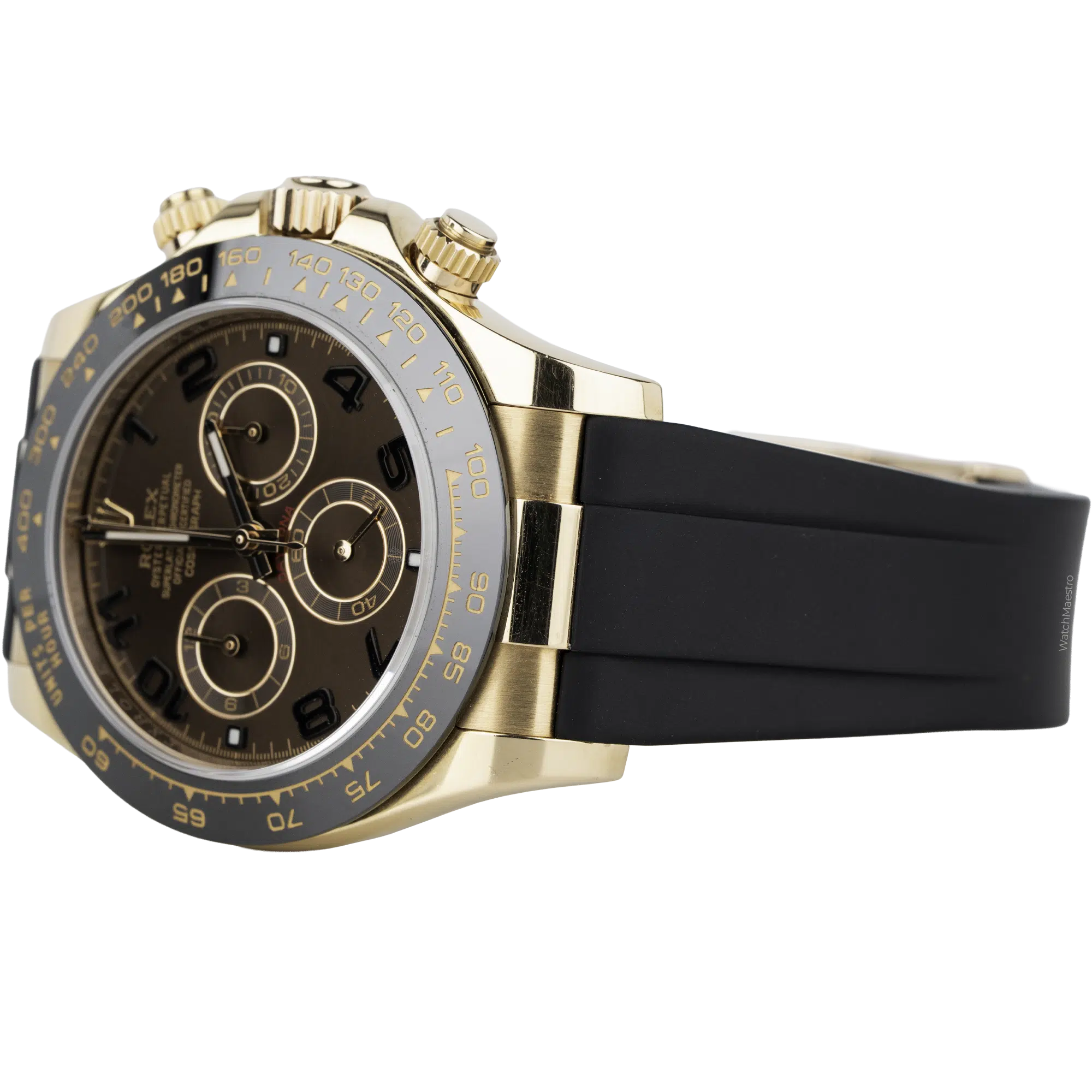 Rolex Daytona Rose Gold Choco Numerals Rubber Strap (3)