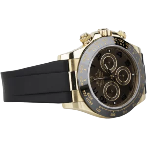 Rolex Daytona Rose Gold Choco Numerals Rubber Strap (4)