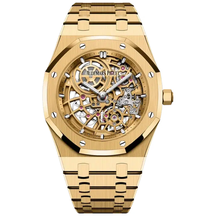 AP Jumbo Yellow Gold Skeleton Dial