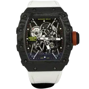 RM 35-02 Rafa Carbon White Strap Red Crown (1)