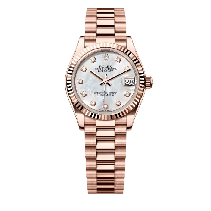 Rolex Datejust 31 full rose gold diamond MOP
