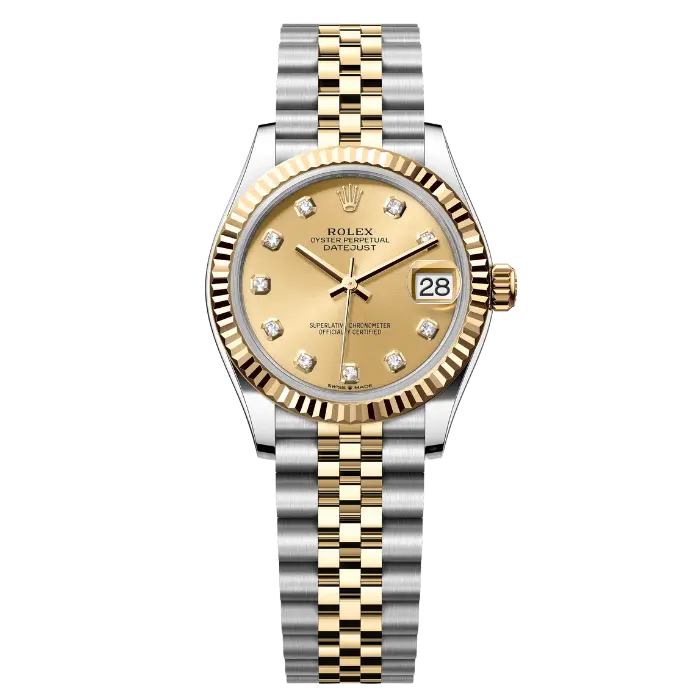 Rolex Datejust 31 Two Tone Champagne Diamond Jubilee Fluted Product