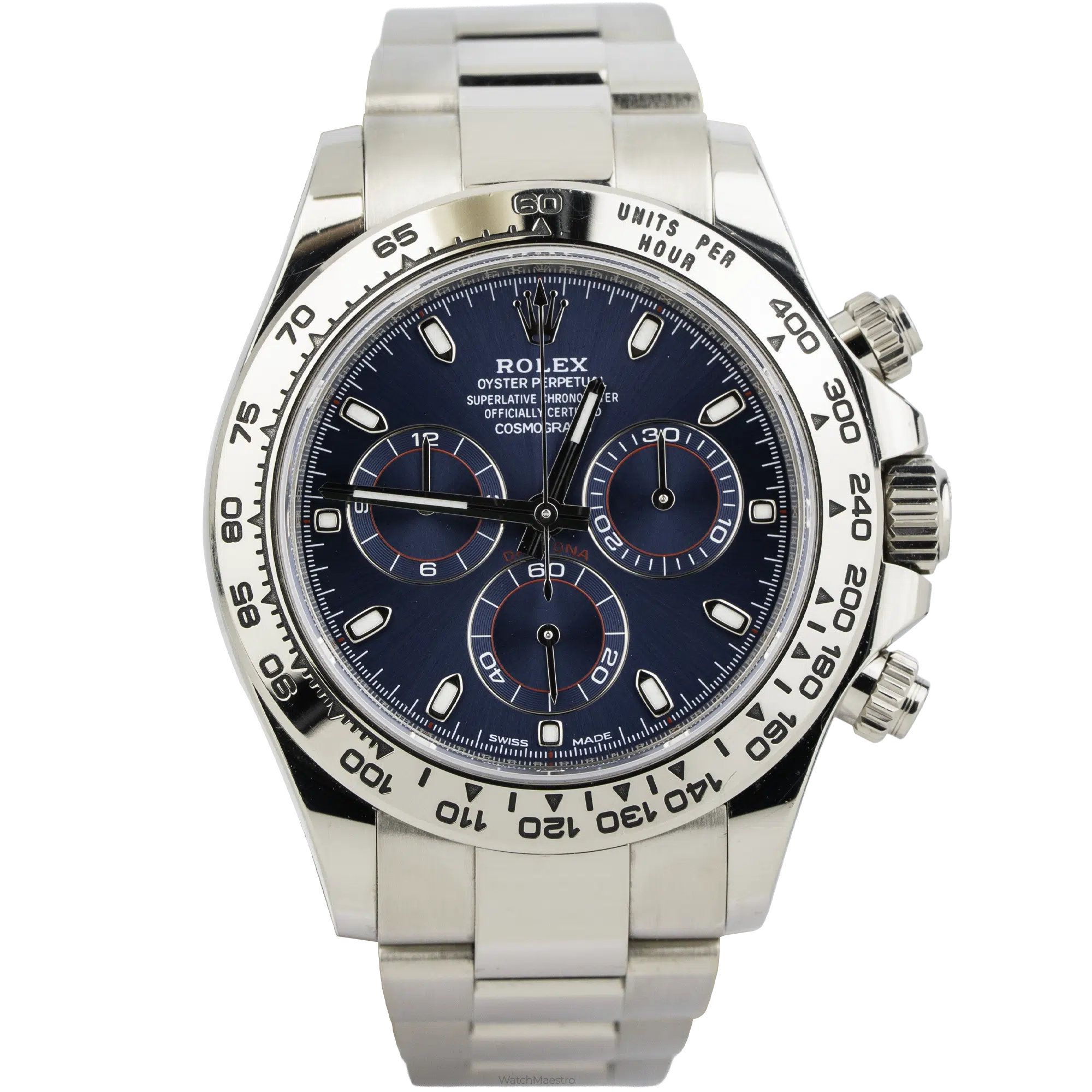 Rolex Daytona White Gold Blue Dial