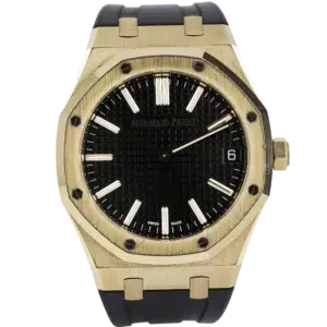 AP Royal Oak Rose Black Leather 1