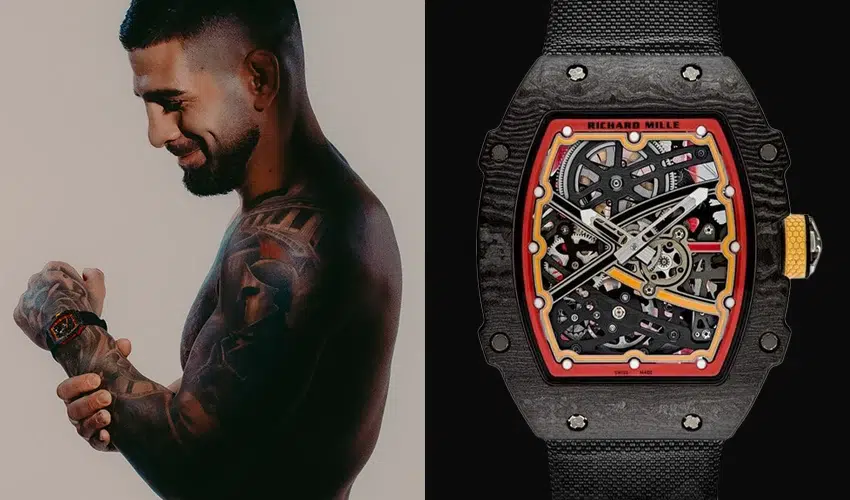 Ilia Topuria wearing his Richard Mille watch