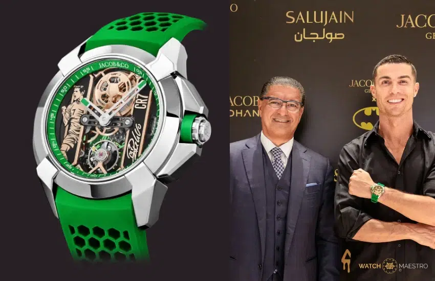 Cristiano Ronaldo wearing Jacob & Co's Heart of CR7 Watch