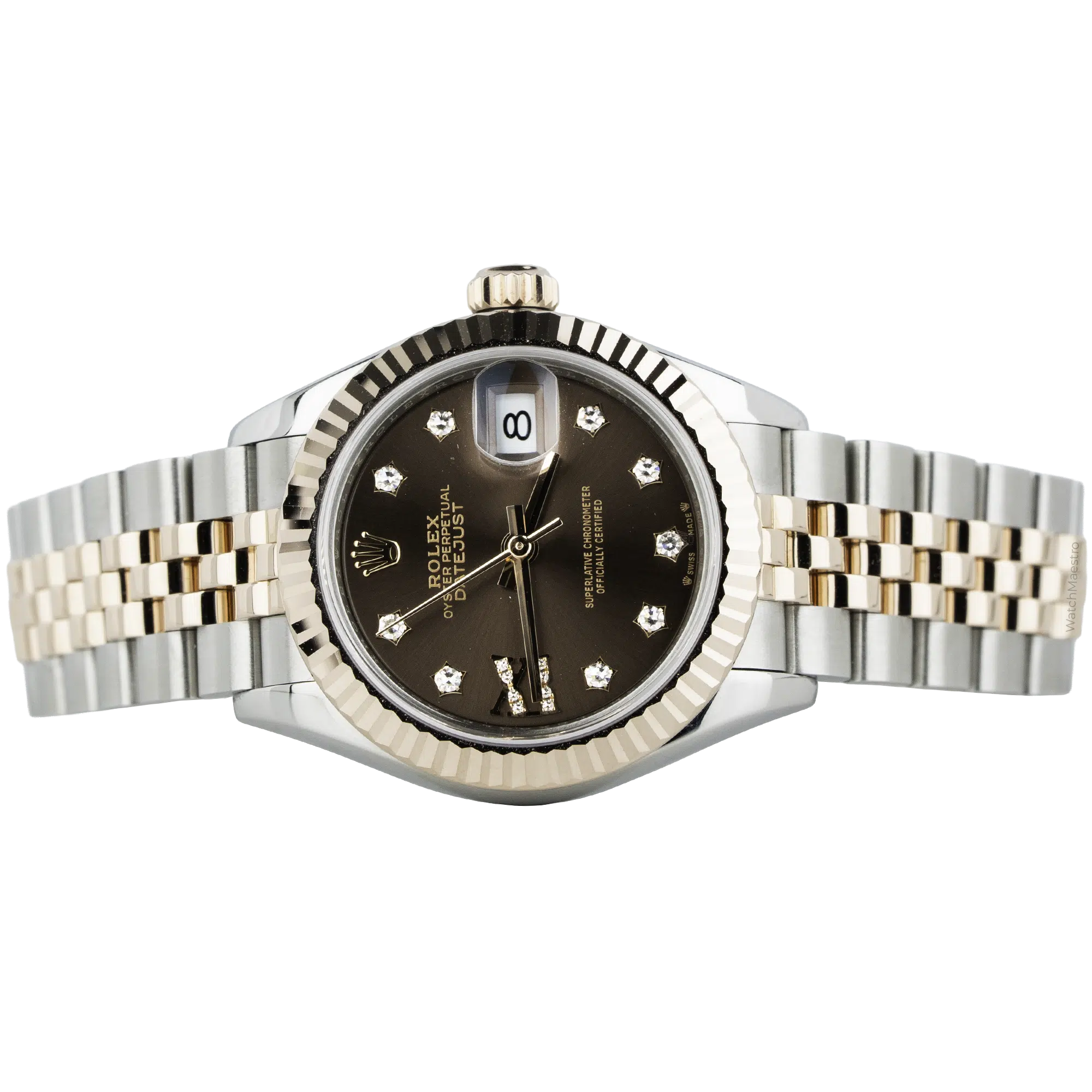 Rolex Lady Datejust 28 Choco Diamond Star Roman IX 2