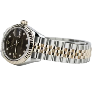 Rolex Lady Datejust 28 Choco Diamond Star Roman IX 3