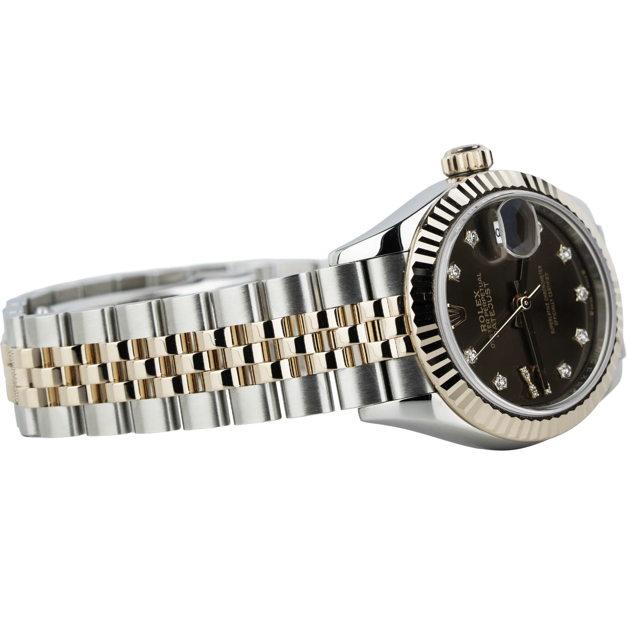 Rolex Lady Datejust 28 Choco Diamond Star Roman IX 4