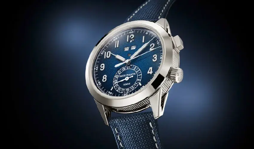 Calatrava 24-Hour Alarm Blue Dial