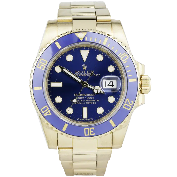 Rolex Submariner YG Blue Dial 2019 Used 1