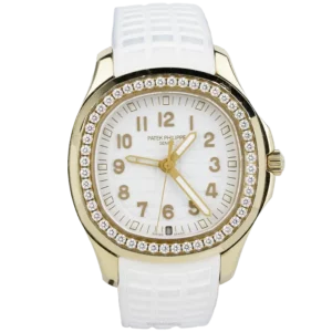 Patek-Philippe-Aquanaut-Rose-Gold-with-White-Dial-Diamond-set-Bezel-1