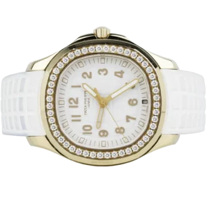 Patek-Philippe-Aquanaut-Rose-Gold-with-White-Dial-Diamond-set-Bezel-2