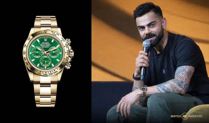Kohli wearing Rolex Daytona John Mayer 