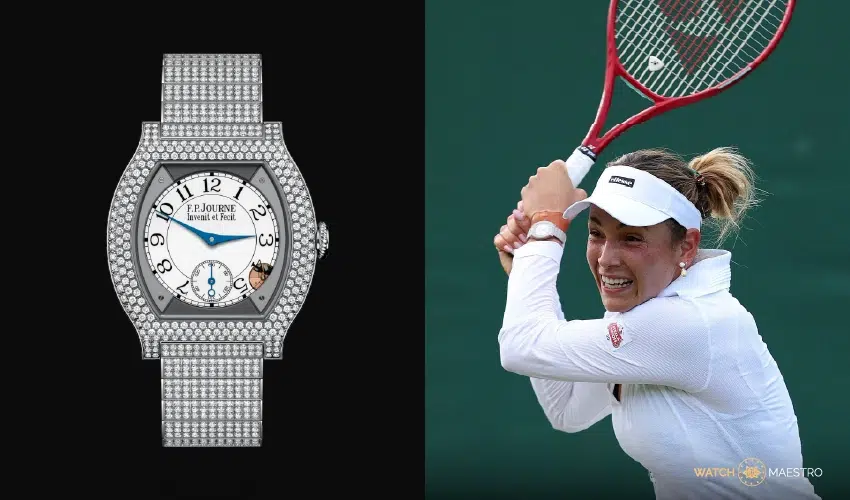 Donna Vekic seen wearing F.P. Journe Elegante