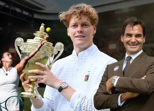 Jannik Sinner wearing Rolex Daytona at Wimbledon