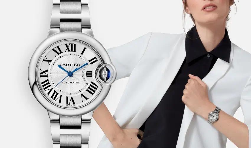 Cartier Watches for Women Ballon Bleu de Cartier 33 mm, Steel (WSBB0044)