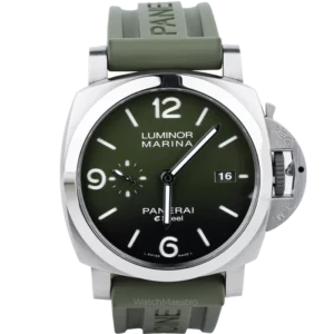PANERAI LUMINOR MARINA VERDE SMERALDO 44MM STAINLESS STEEL GREEN STRAP