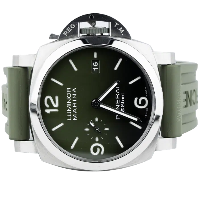 PANERAI LUMINOR MARINA VERDE SMERALDO 44MM STAINLESS STEEL GREEN STRAP 2