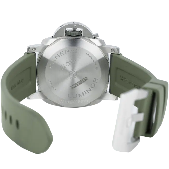 PANERAI LUMINOR MARINA VERDE SMERALDO 44MM STAINLESS STEEL GREEN STRAP 6