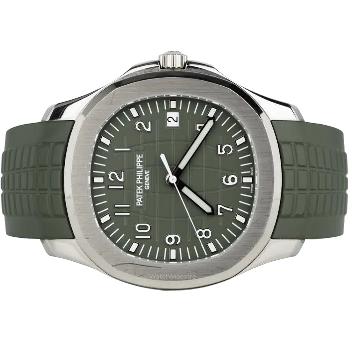 Patek Philippe Aquanaut White Gold Green Dial 5168G 2