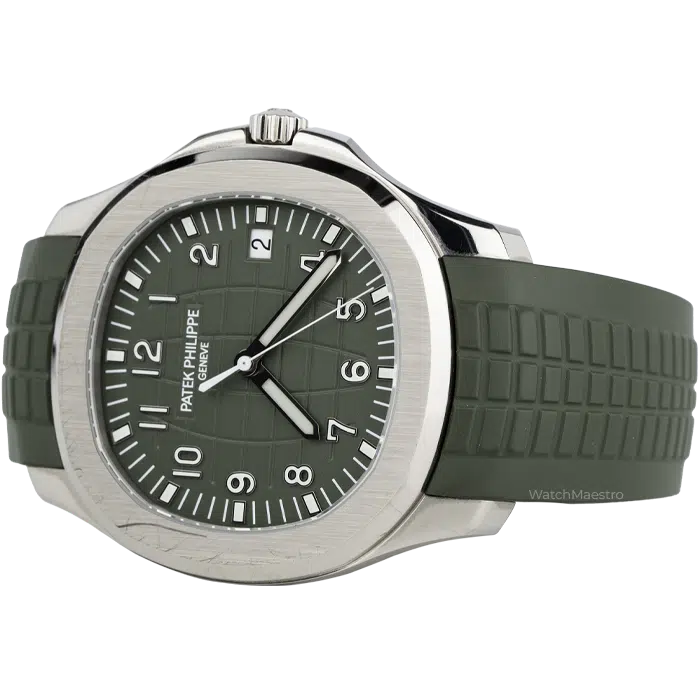 Patek Philippe Aquanaut White Gold Green Dial 5168G 3