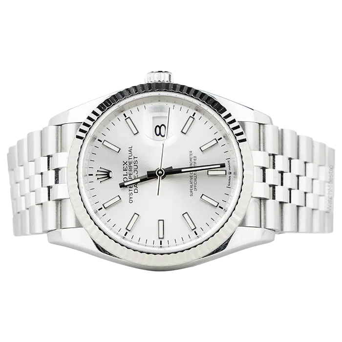 Rolex Datejust 36 Silver Dial with Fluted Bezel Jubilee Bracelet 2