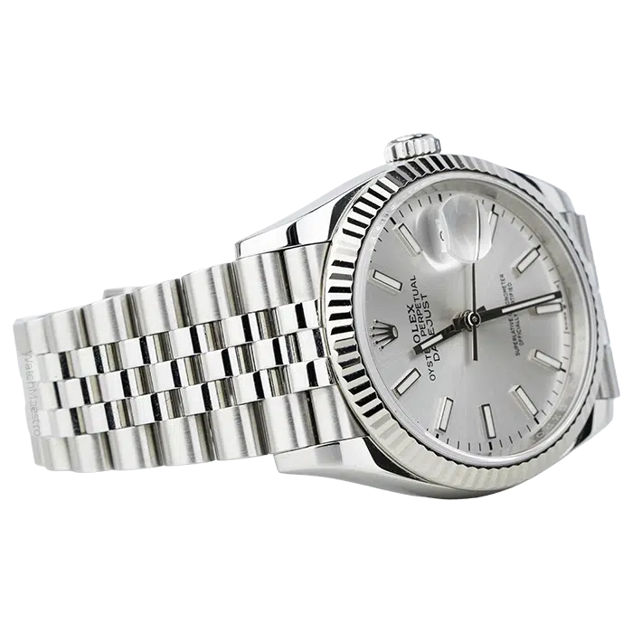 Rolex Datejust 36 Silver Dial with Fluted Bezel Jubilee Bracelet 4