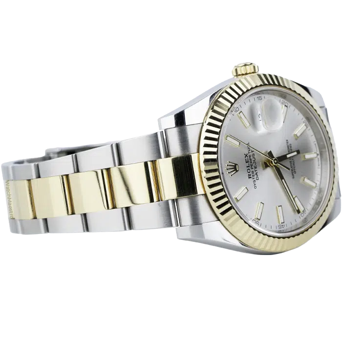 Rolex Datejust 41 Silver Dial Two Tone Yellow Gold with Fluted Bezel Oyster Bracelet 2023 4