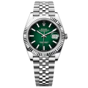 Rolex Datejust Oystersteel and White Gold Green Ombre Dial